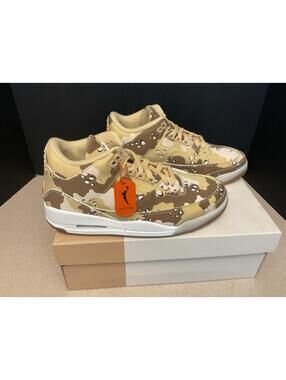 New! Womens Nike Air Jordan 3 Retro TEX WNBA Desert Camo Athletic Shoes. Size 10